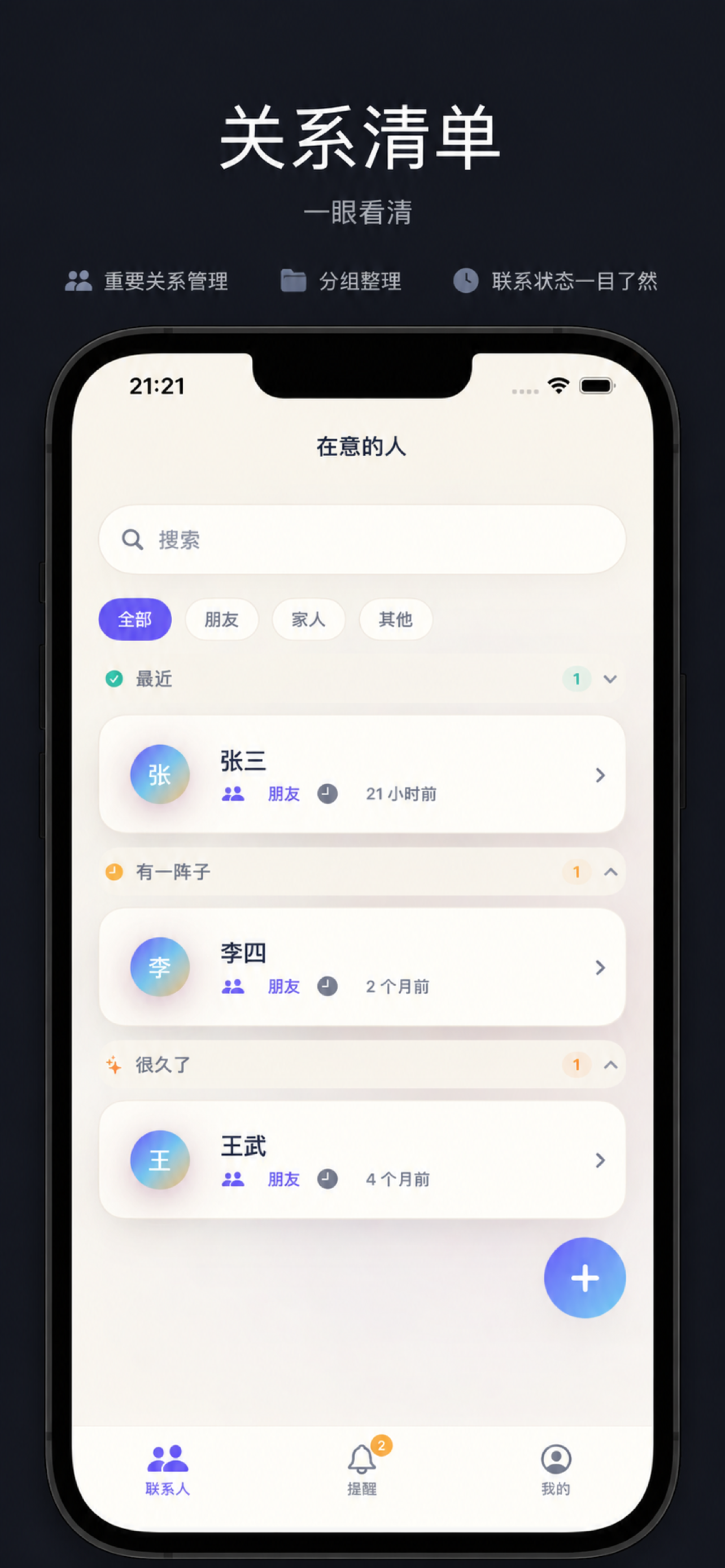 关系清单,一眼看清